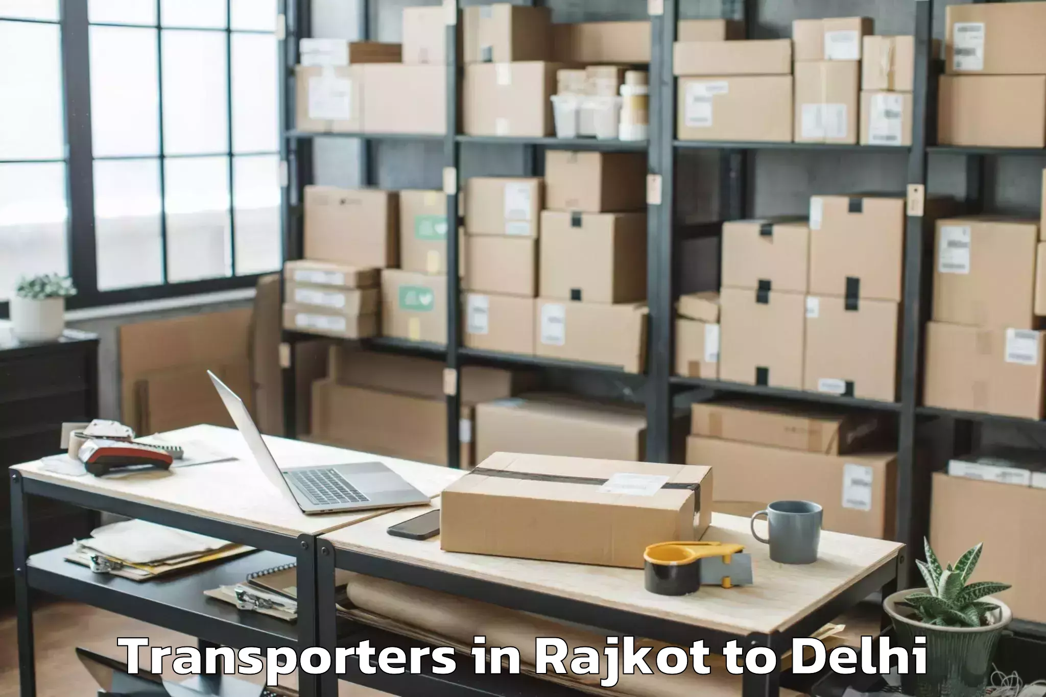 Easy Rajkot to Patel Nagar Transporters Booking